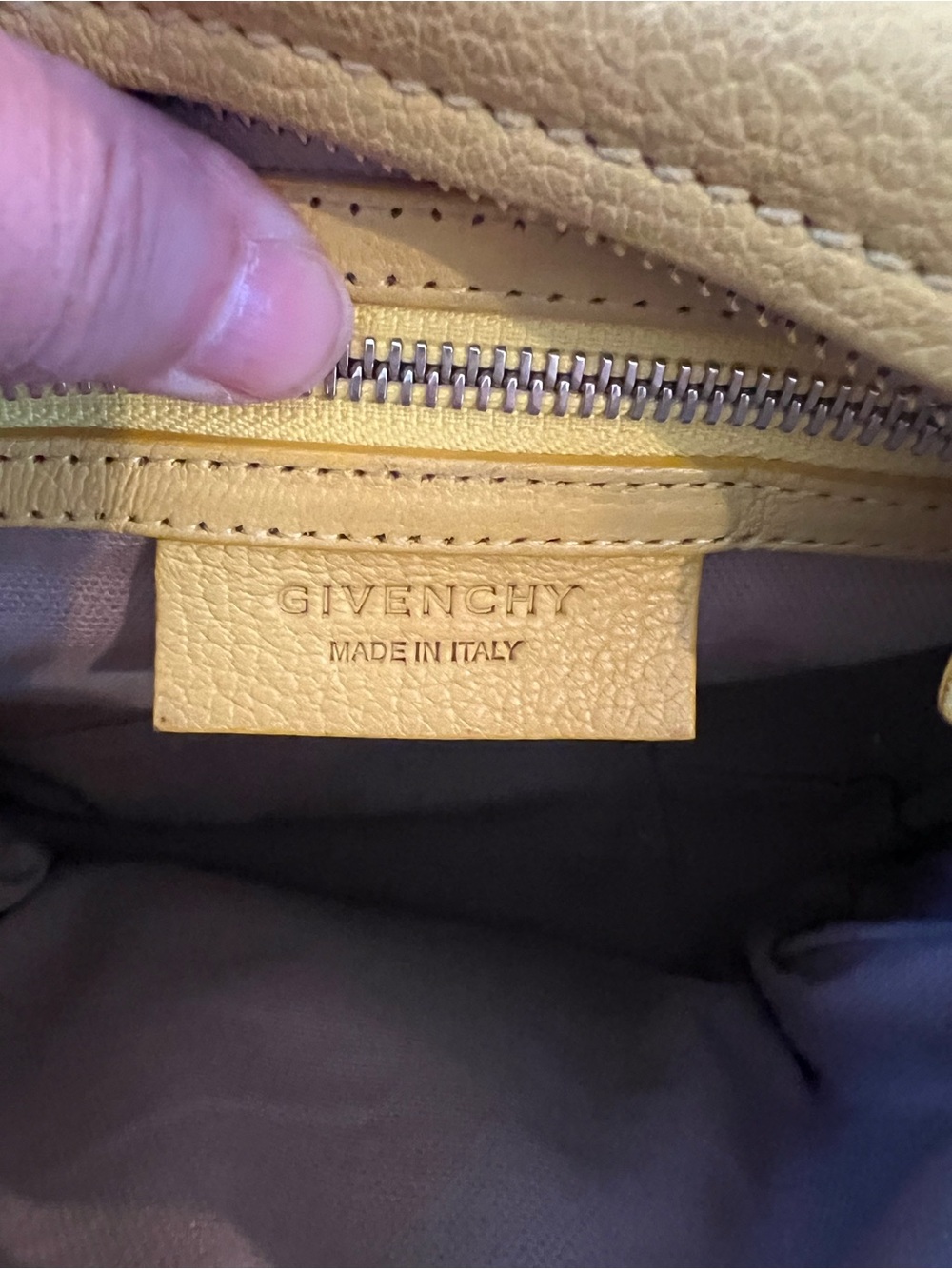 Givenchy Pandora Small Yellow Pebbled Leather Crossbody - Picture 3 of 14